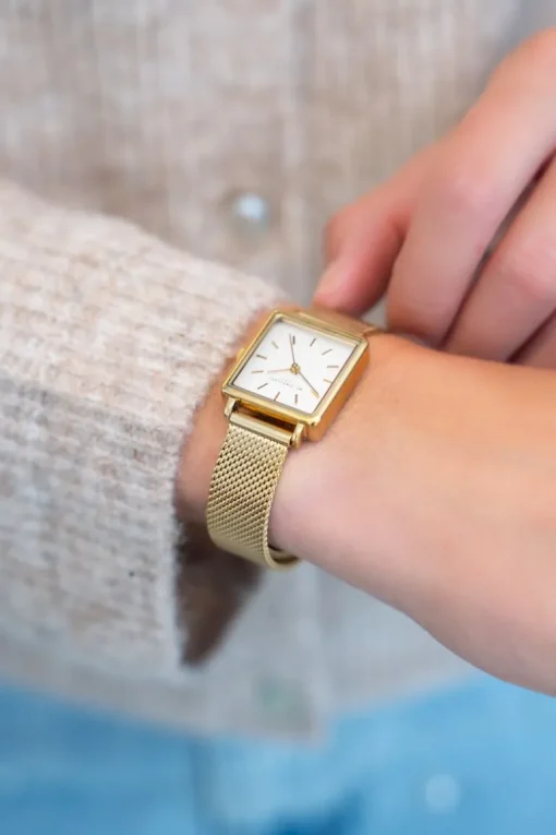 Horloge Witte Vierkante Wijzerplaat