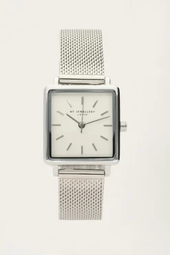 Horloge Witte Vierkante Wijzerplaat