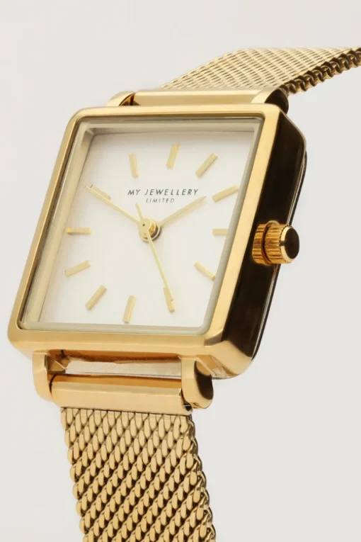 Horloge Witte Vierkante Wijzerplaat