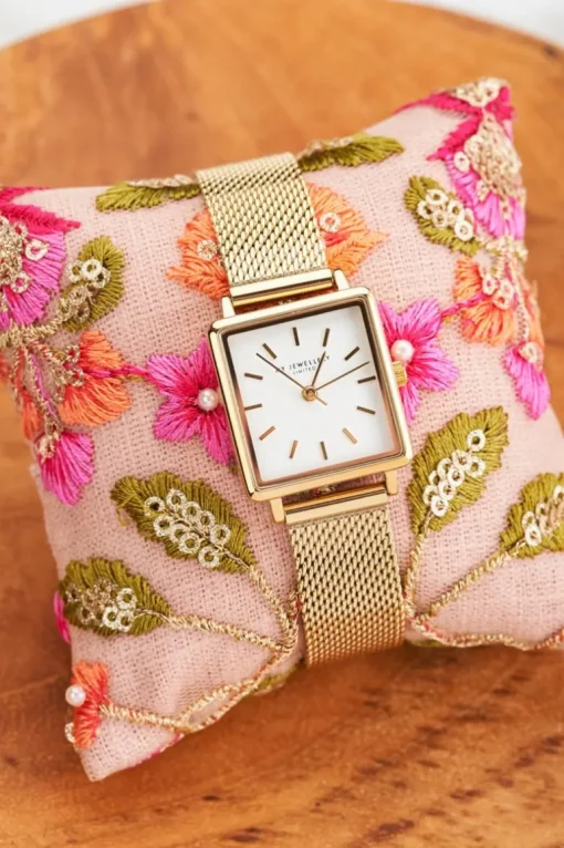 Horloge Witte Vierkante Wijzerplaat
