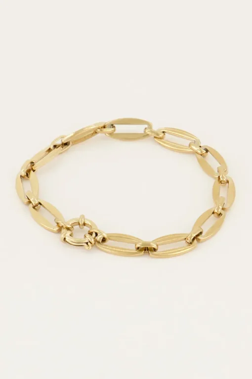 Iconic Schakelarmband Met Groot Slot