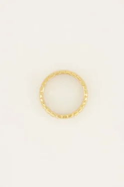 Iconic Smalle Ring Met Ribbels