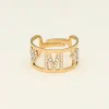 Initial Ring Met Steentjes
