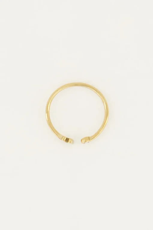Initial Ring Met Steentje