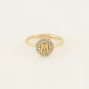 Initial Ring Met Strass