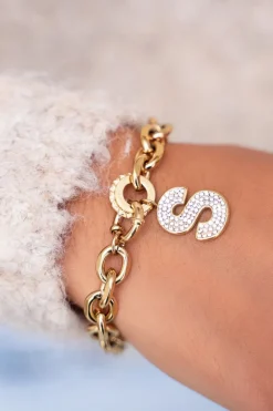 Initial Strass Armband