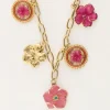 Island Ketting Met 5 Bedel Bloemen
