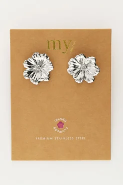 Island Studs Met Bloem