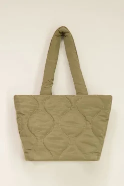 Kaki Gewatteerde Shopper