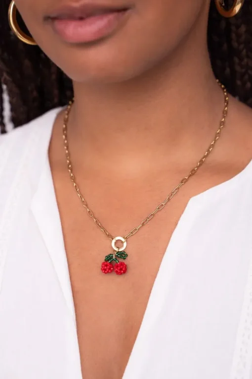 Ketting Met Rode Kralen Cherry