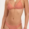 Koperkleurig Glimmend Bikini Broekje V-shape
