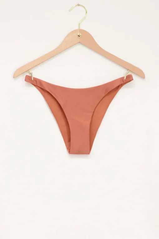 Koperkleurig Glimmend Bikini Broekje V-shape