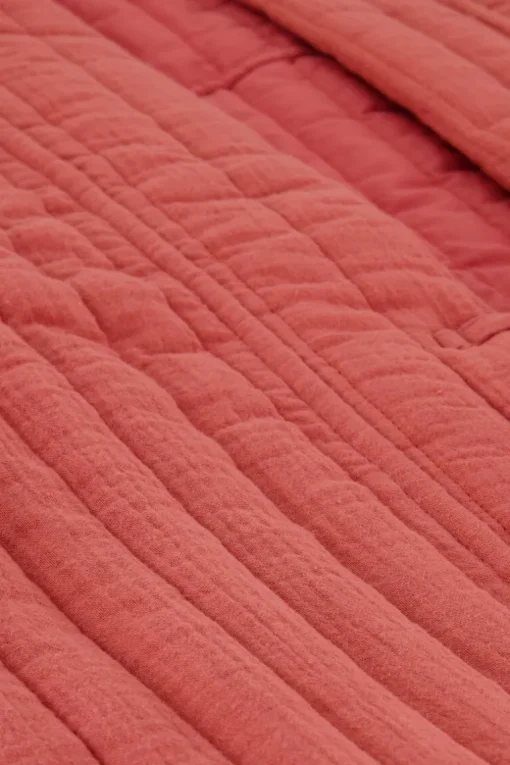Koraal-roze Gilet Met Strikje