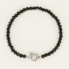 Kralen Armband Met Zilverkleurig Slotje