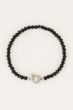 Kralen Armband Met Zilverkleurig Slotje