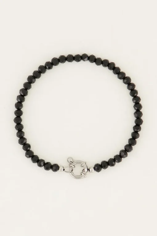 Kralen Armband Met Zilverkleurig Slotje