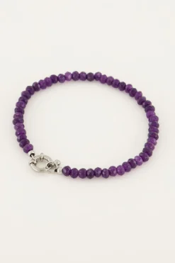 Kralen Armband Met Zilverkleurig Slotje