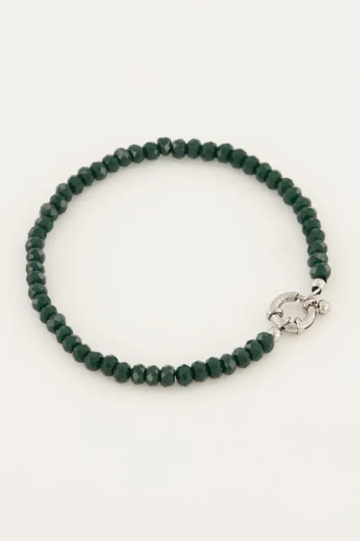 Kralen Armband Met Zilverkleurig Slotje