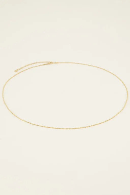 Lange Ketting Met Platte Schakels