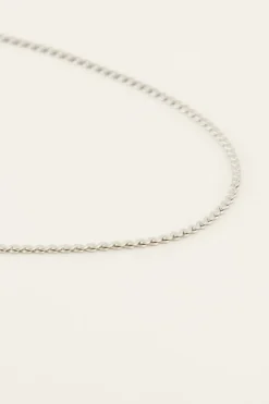 Lange Ketting Met Platte Schakels
