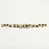 Leren Riem Met Cheetah Print