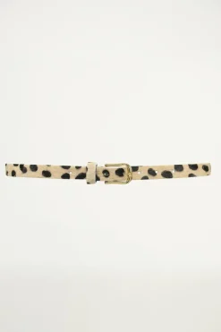 Leren Riem Met Cheetah Print