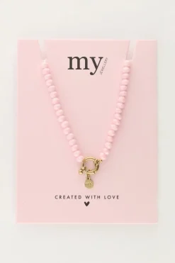 Licht Roze Kralenketting Met Slotje