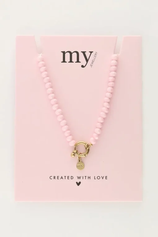 Licht Roze Kralenketting Met Slotje