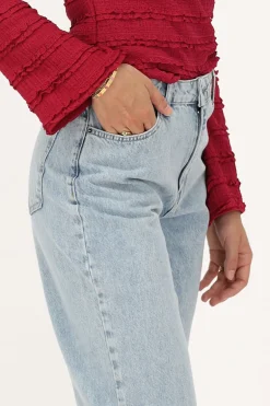 Lichtblauwe Classic Wide Leg Jeans