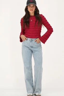Lichtblauwe Classic Wide Leg Jeans