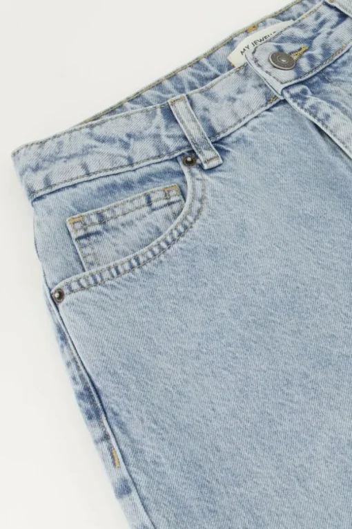 Lichtblauwe Classic Wide Leg Jeans