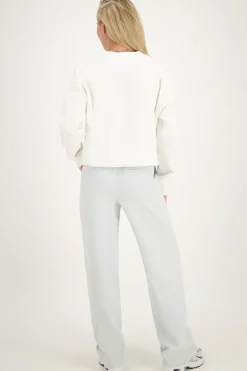 Lichtblauwe Pantalon Met Elastiek