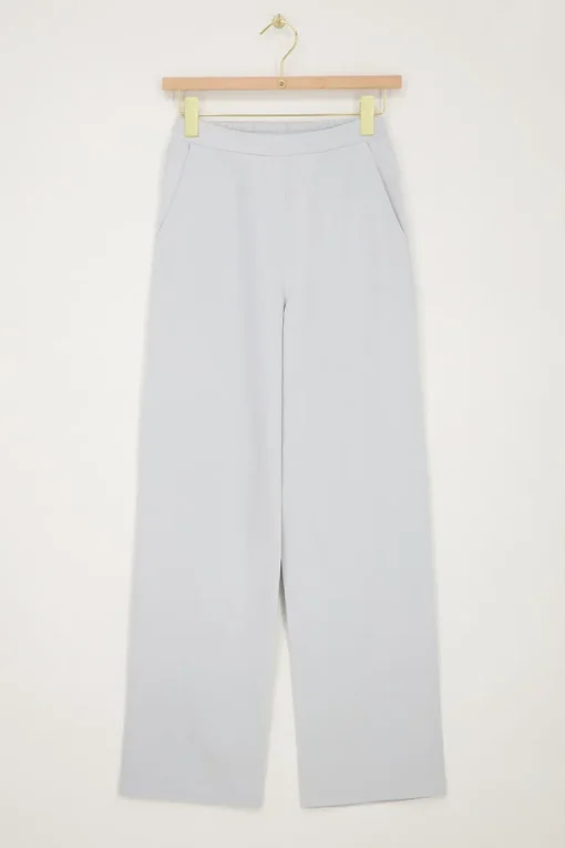 Lichtblauwe Pantalon Met Elastiek