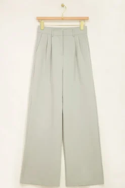 Lichtblauwe Pantalon Wide Leg