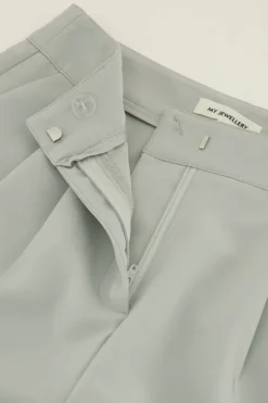 Lichtblauwe Pantalon Wide Leg