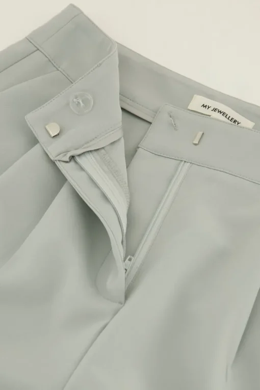 Lichtblauwe Pantalon Wide Leg