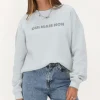 Lichtblauwe Sweater ''Oui Mais Non''