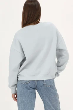 Lichtblauwe Sweater ''Oui Mais Non''