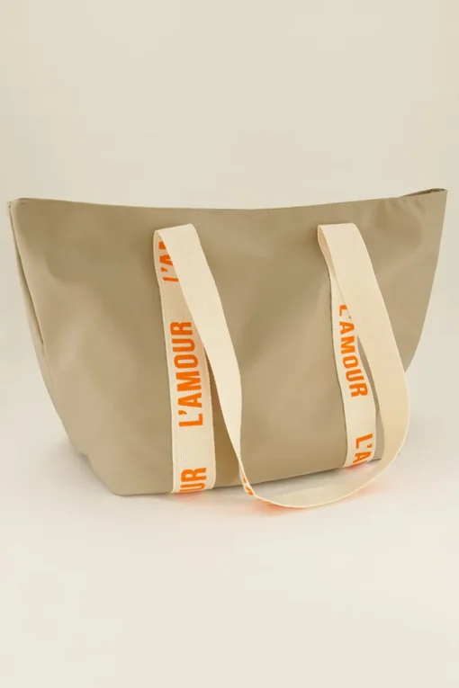 Lichtbruine Shopper L'amour