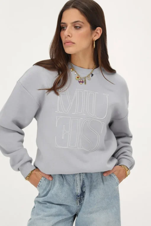 Lichtgrijze Sweater "Muse"