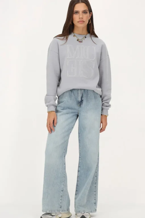 Lichtgrijze Sweater "Muse"