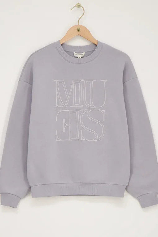 Lichtgrijze Sweater "Muse"