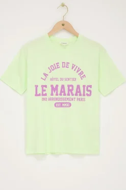 Lichtgroen T-shirt ''Le Marais''