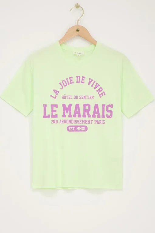 Lichtgroen T-shirt ''Le Marais''
