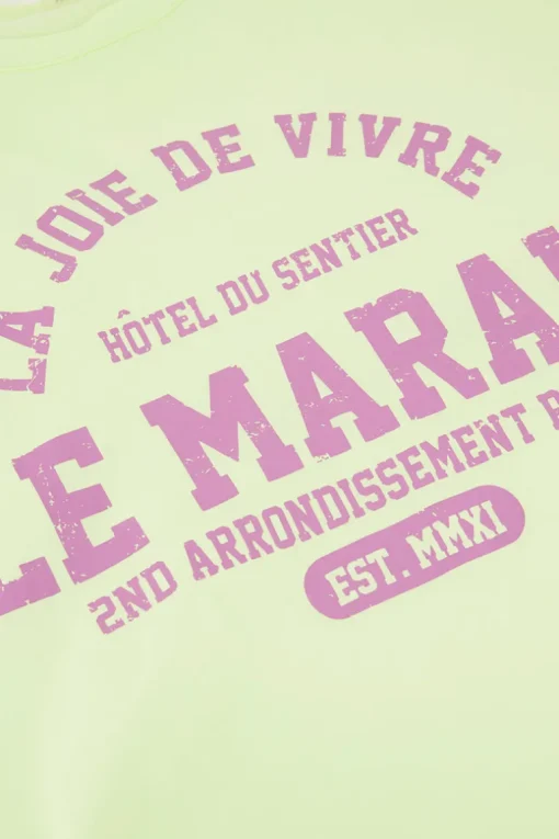 Lichtgroen T-shirt ''Le Marais''
