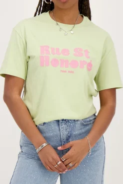 Lichtgroen T-shirt ''Rue St. Honoré''