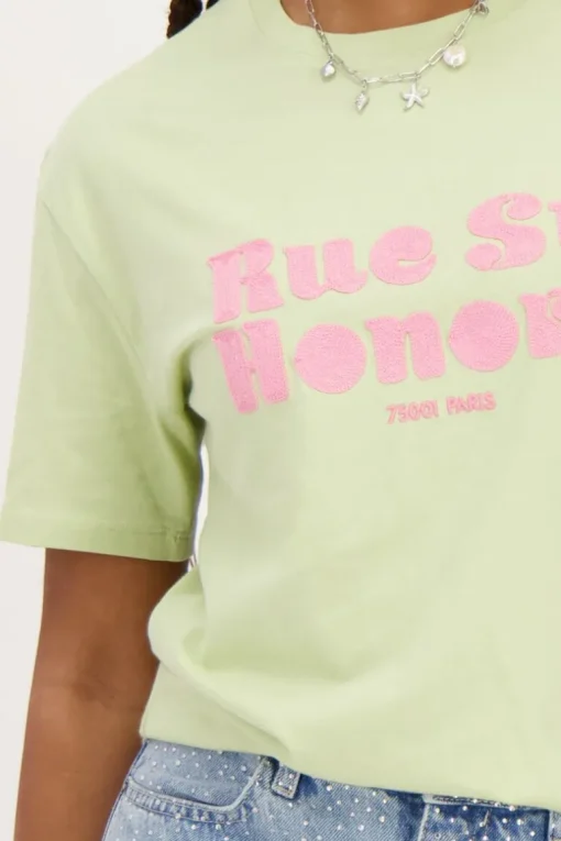 Lichtgroen T-shirt ''Rue St. Honoré''