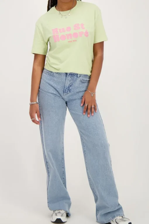 Lichtgroen T-shirt ''Rue St. Honoré''