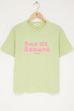 Lichtgroen T-shirt ''Rue St. Honoré''