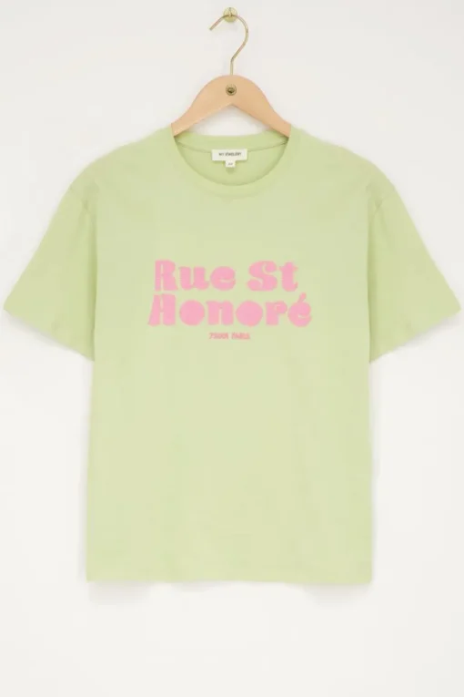 Lichtgroen T-shirt ''Rue St. Honoré''